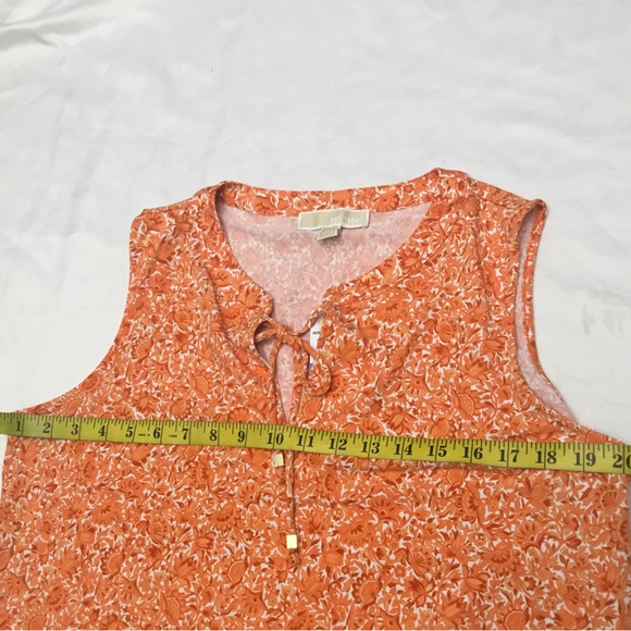Michael Kors Orange Floral Pattern Dress - Picture 2 of 12